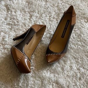 NIB Chinese Laundry Leather Multi Brown Pumps